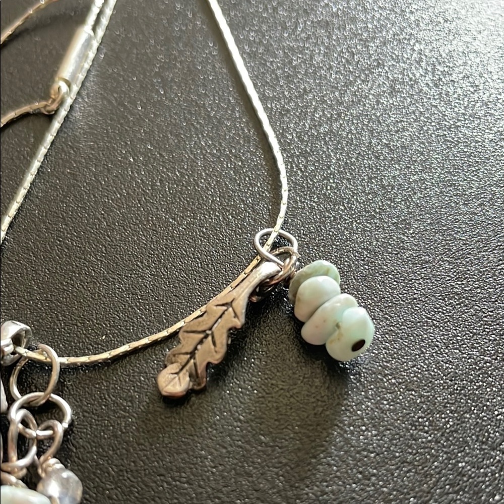 Silver Leaf Charm Necklace - Picture 7 of 10